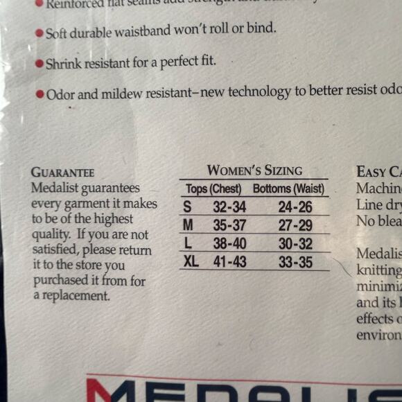 Woman's Large Medalist Polypropylene Long Underwear Pants USA Hiking Skiing - Picture 4 of 5